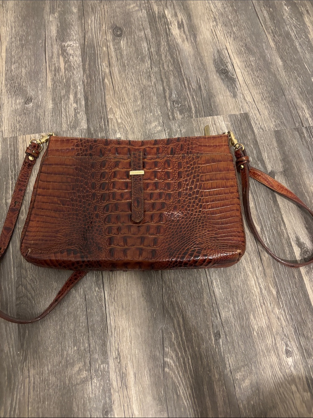 women-bags handbags Brahmin brown-leather-brahmin-handbag-has  stains on inside